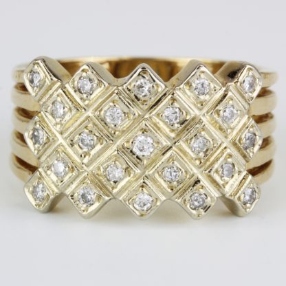 14k Gold Multi-Band Diamond Ring - Image 2