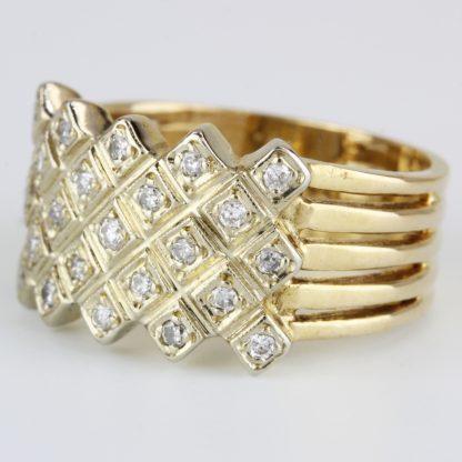 14k Gold Multi-Band Diamond Ring - Image 3