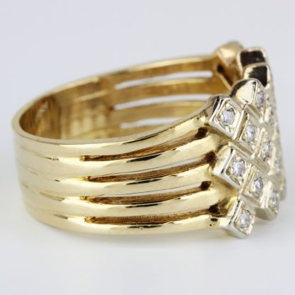 14k Gold Multi-Band Diamond Ring - Image 4