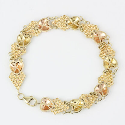 10K Two-Tone Black Hills Gold Hearts & Grapes Bracelet