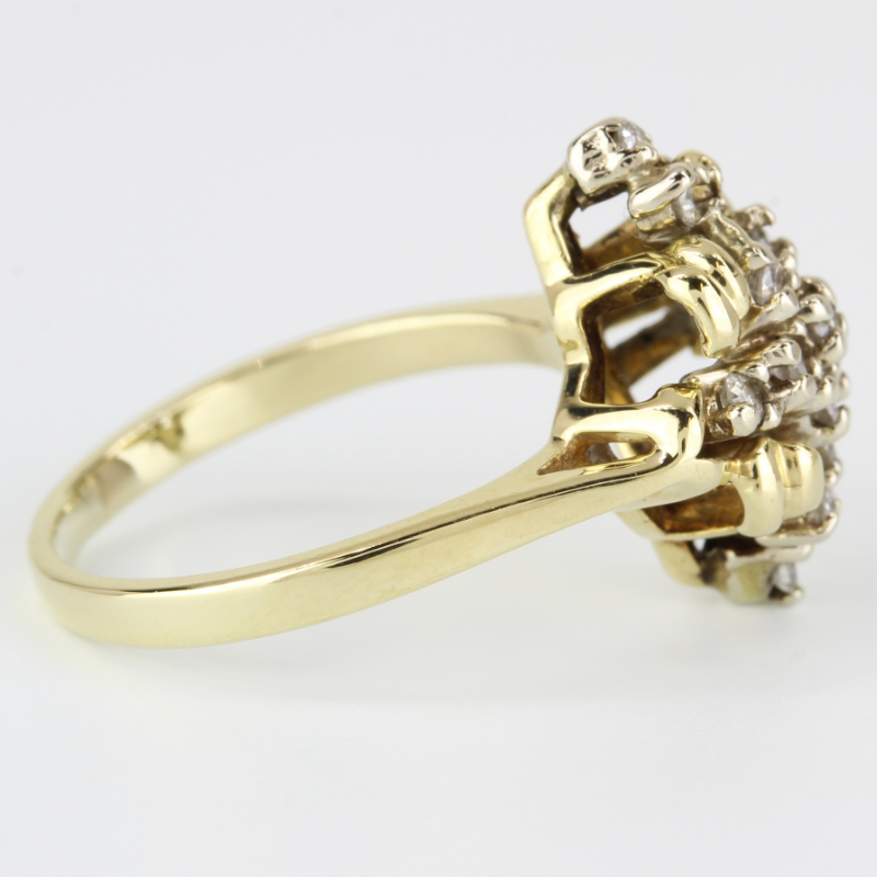Vintage 14k Gold Diamond Cluster Ring - A&V Pawn
