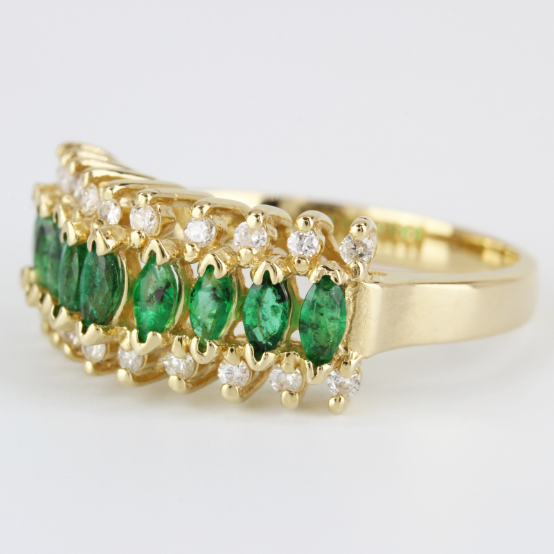 14K Gold Diamond Emerald Welsh Gold Wedding Rings Jewelry Ornament Etoile  Anillos Diamond Bizuteria For Women Emerald Jade 14K Gemstone Ring LY191217  From Dang10, $8.76