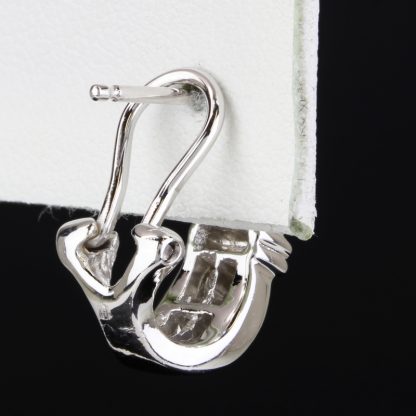 14k White Gold Diamond Bow Earrings - Image 8