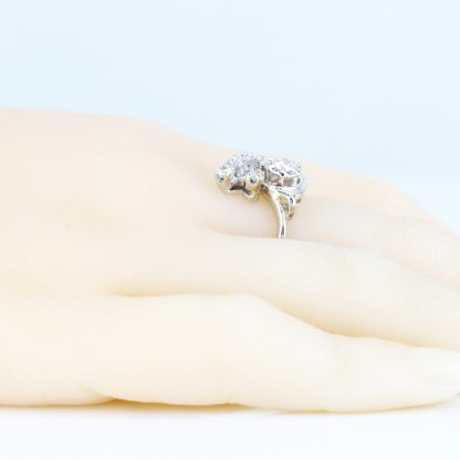 14K White Gold Vintage Diamond Ring by Gothic - Image 4