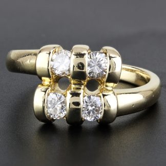14k Gold 4-Stone Diamond Ring