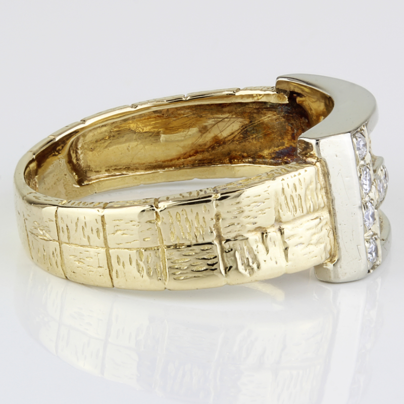 Vintage 14k 2tone Belt Buckle Ring – Exeter Jewelers