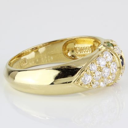 14K Yellow Gold Cubic Zirconia & Gemstone Ring