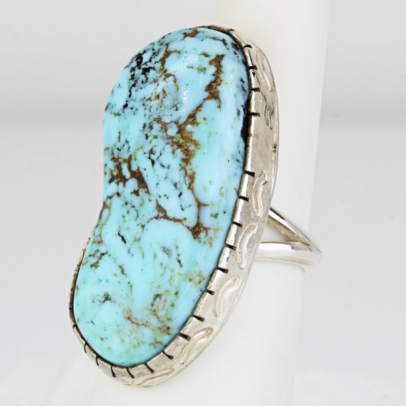 Vintage Sterling Southwestern Navajo Turquoise Ring - A&V Pawn