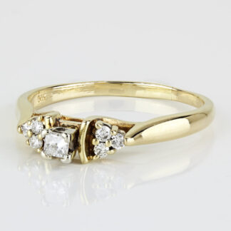 14k Yellow Gold Princess Diamond Engagement Ring by Leer Gem Ltd.