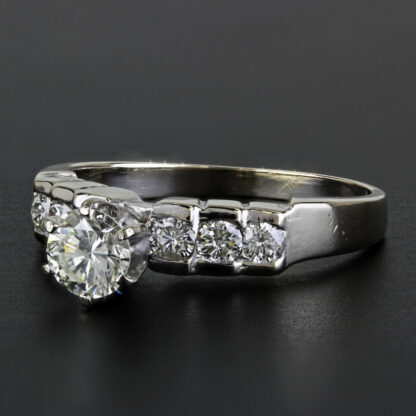 14k White Gold Diamond Engagement Ring Band - Image 5