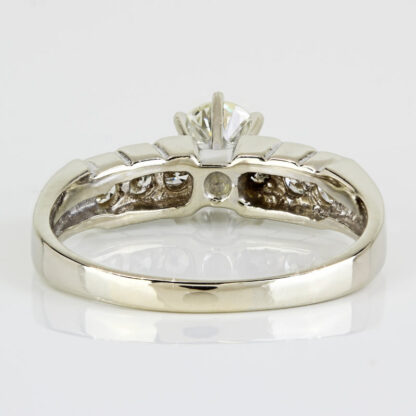 14k White Gold Diamond Engagement Ring Band - Image 4