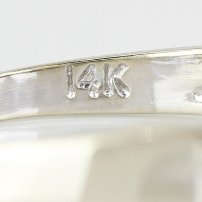 14k White Gold Diamond Engagement Ring Band - Image 6