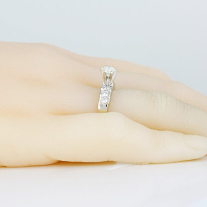 14k White Gold Diamond Engagement Ring Band - Image 7