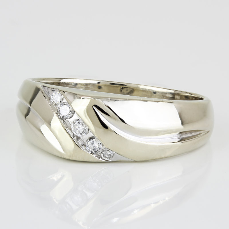 Order Men's Ring Winsome Aura 585 White Gold