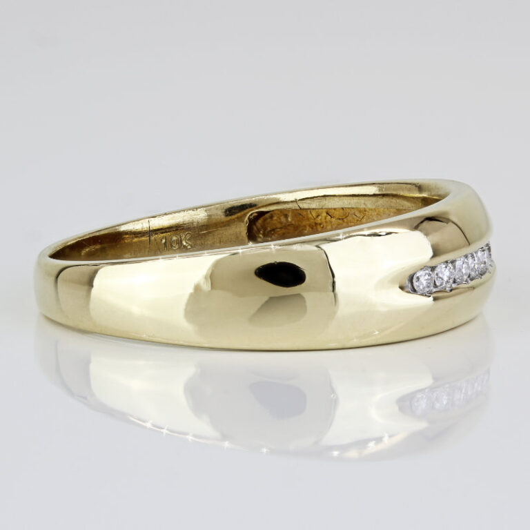 10k Yellow Gold Men's Wedding Band Ring by SHR - A&V Pawn