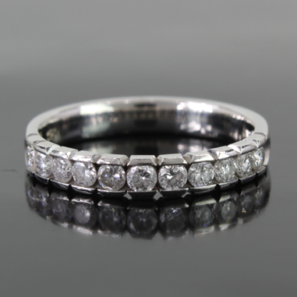 Platinum Diamond Anniversary Bridal Wedding Band Ring - Elegant & Timeless