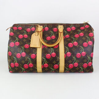 Louis Vuitton Takashi Murakumi Cerise Cherry Keepall 45 Travel Bag