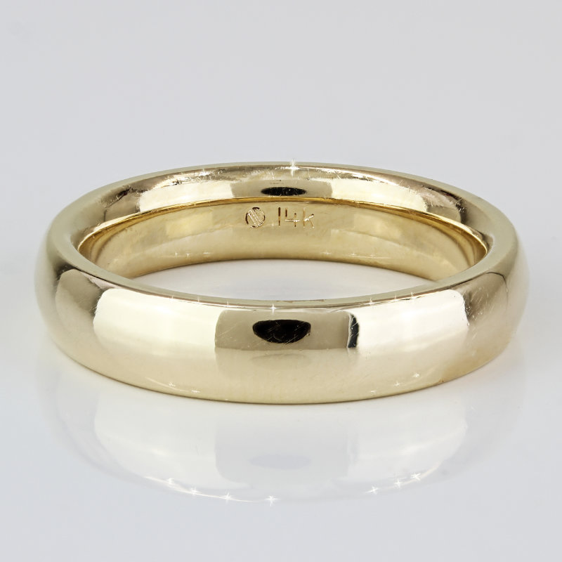 10K Yellow Gold Comfort Wedding Band Ring