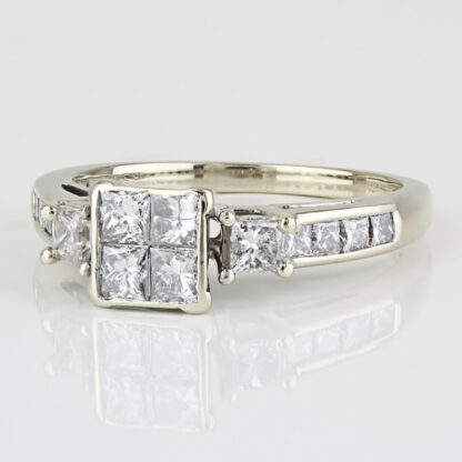 14k White Gold Diamond Wedding Band Engagement Ring by Sandeep