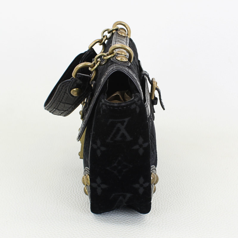Louis Vuitton Extremely Rare Vison Monogramme Mink and Black Alligator Le  Fabuleux Bag
