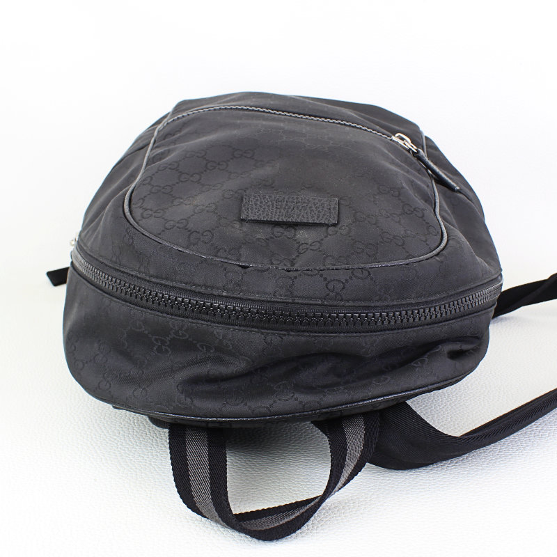 GUCCI Nylon Monogram Slim Backpack Black 1155899