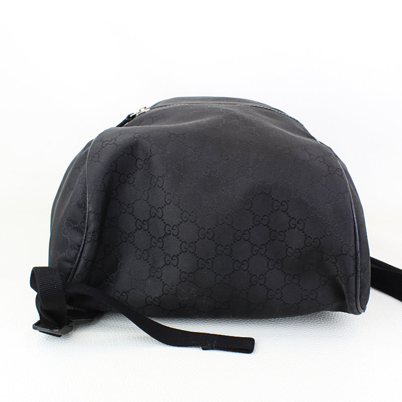 GUCCI Nylon Monogram Slim Backpack Black 1155899