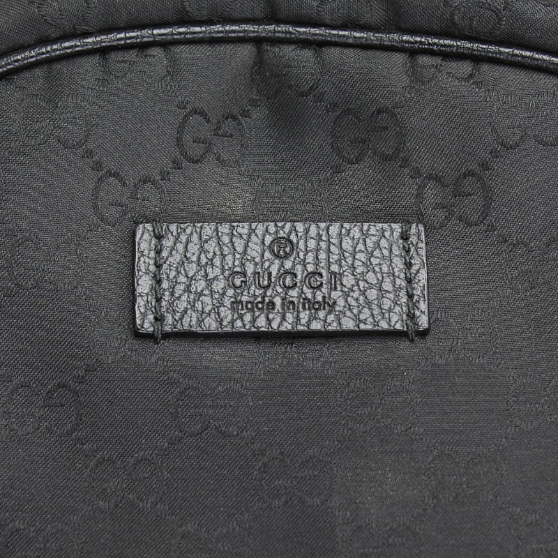 GUCCI Nylon Monogram Slim Backpack Black 1267938
