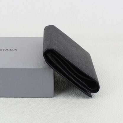 Balenciaga Compact Chain Wallet Black