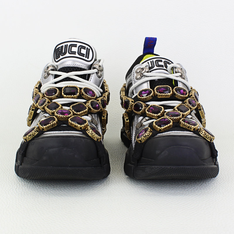Gucci x SEGA Flashtrek Metallic Calfskin Sneakers - A&V Pawn