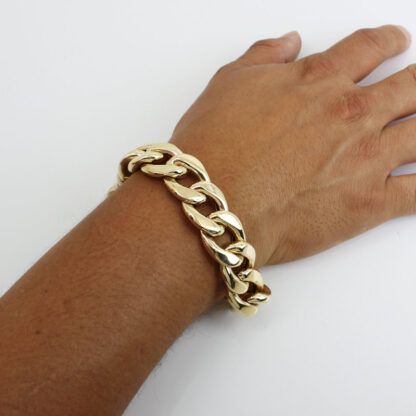 10k Yellow Gold Large Cuban Link Bracelet (18mm)