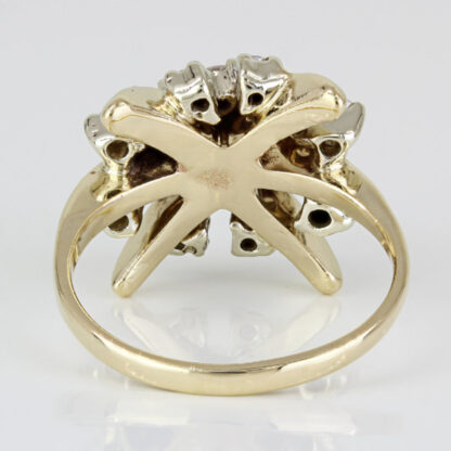 Vintage 14k Yellow Gold Diamond Cocktail / Wedding Anniversary Ring - Image 5