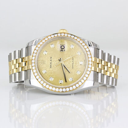Two-Tone 18k Rolex Datejust 36 Watch w/ Diamonds