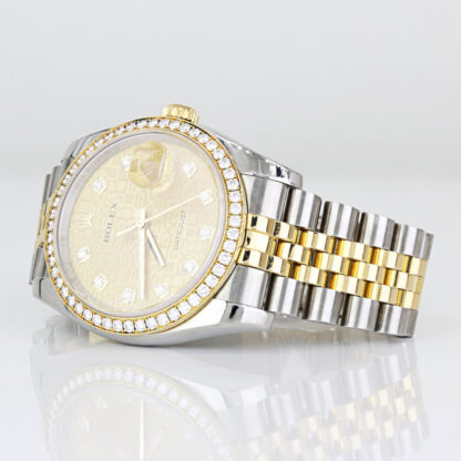 Two-Tone 18k Rolex Datejust 36 Watch w/ Diamonds