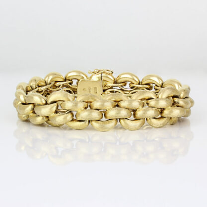 Vintage 18k Yellow Gold Fancy Multi-Link Bracelet by H.W. Burdick Co. - Italy