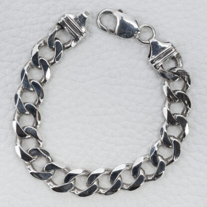 Sterling Silver Heavy Thick Cuban Round Link Bracelet