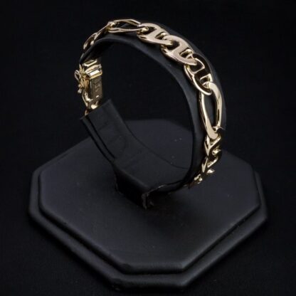 Men's 14k Yellow Gold Mariner / Figaro Link Bracelet - 8" - Image 7