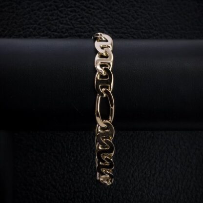 Men's 14k Yellow Gold Mariner / Figaro Link Bracelet - 8" - Image 9