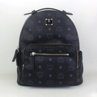 MCM Visetos Studded Medium Stark Black Backpack - A&V Pawn