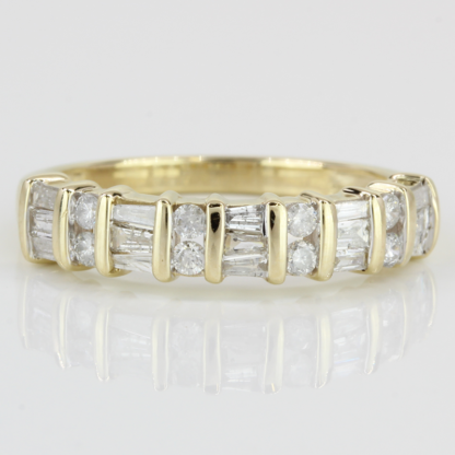 10k Yellow Gold 1 Carat Diamond Wedding Band Ring by Allure Gems - Image 2