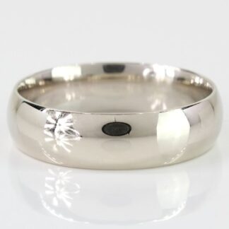 10K White Gold Men's Wedding Band Ring by Tessler & Weiss