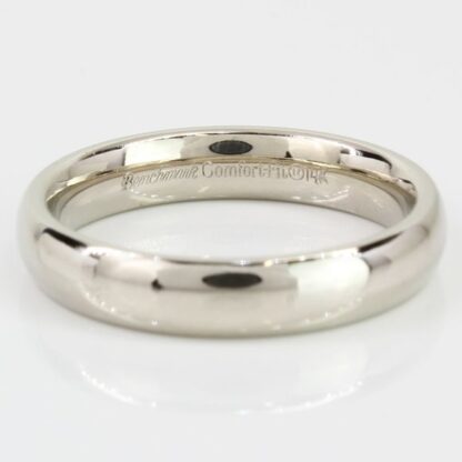 14K White Gold Comfort-Fit Wedding Band Ring by Benchmark - Image 3