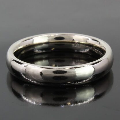 14K White Gold Comfort-Fit Wedding Band Ring by Benchmark