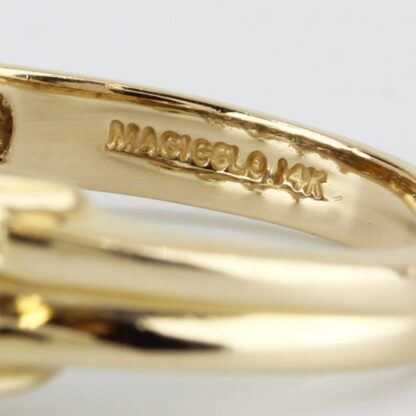 Vintage 14K Yellow Gold Diamond Cluster Anniversary Ring