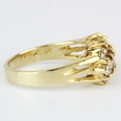 Vintage 14k Yellow Gold and Diamond Anniversary Band / Bridal Wedding Ring - Image 3