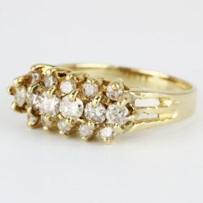 Vintage 14k Yellow Gold and Diamond Anniversary Band / Bridal Wedding Ring - Image 2