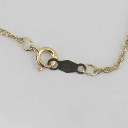 14k Yellow Gold Cultured Freshwater Pearl Dangle / Bead Necklace - 16" - Image 5