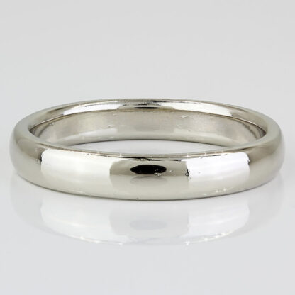 Vintage Men's 14k White Gold Wedding Band Ring - Sz: 10.25