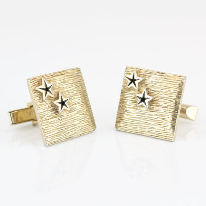 Vintage Gold Tone Nickel Starfish Beach Swank Cufflinks Set