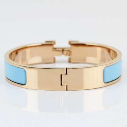 Hermes Clic H Bracelet - Light Blue - 7.5"