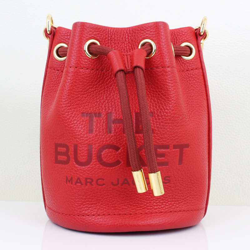 Marc Jacobs The Leather Mini Bucket Bag True Red